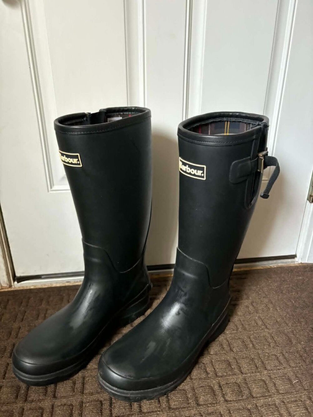 Men's Barbour size 12 rain boot with quilted liner